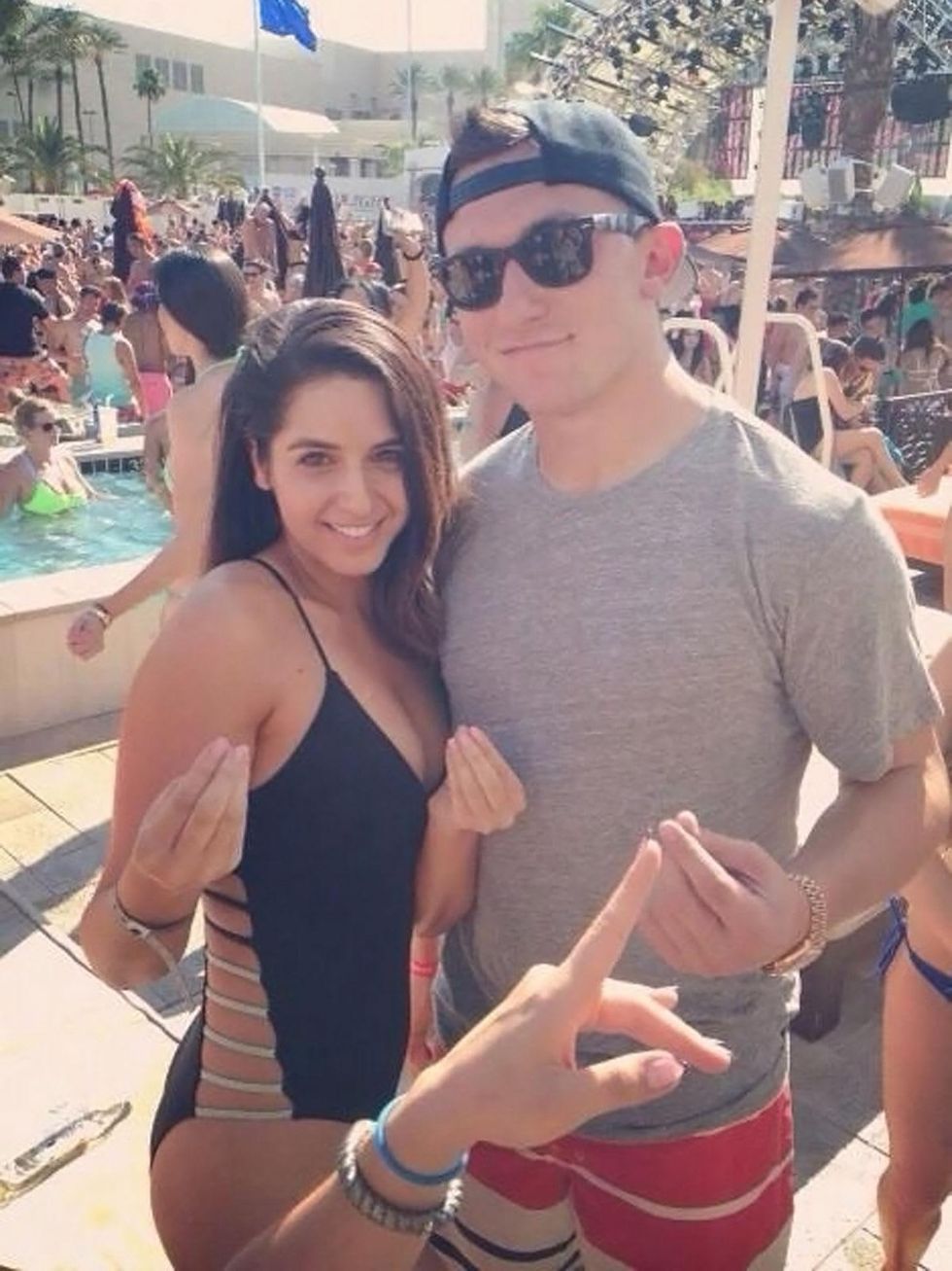 Johnny Manziel partying in Las Vegas May 2014