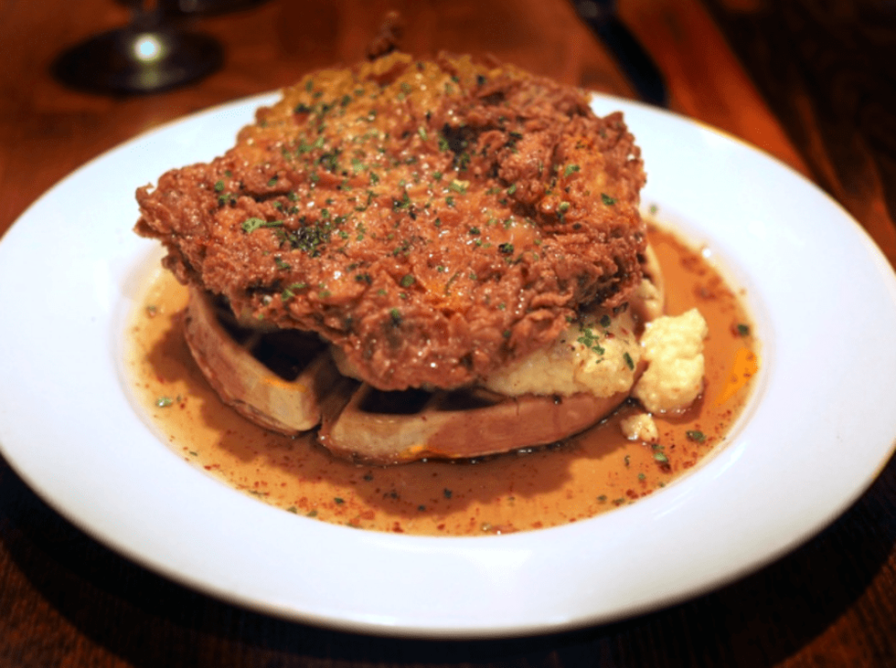 Jonathan's the Rub chicken and waffles