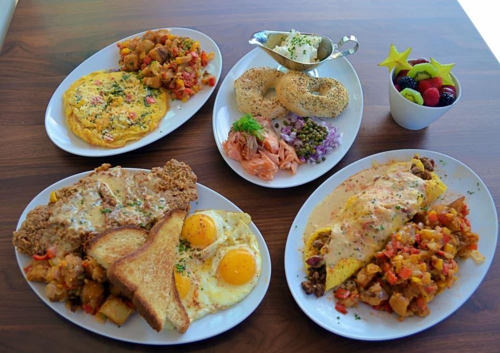 Jonathan's the Rub Memorial Green brunch spread