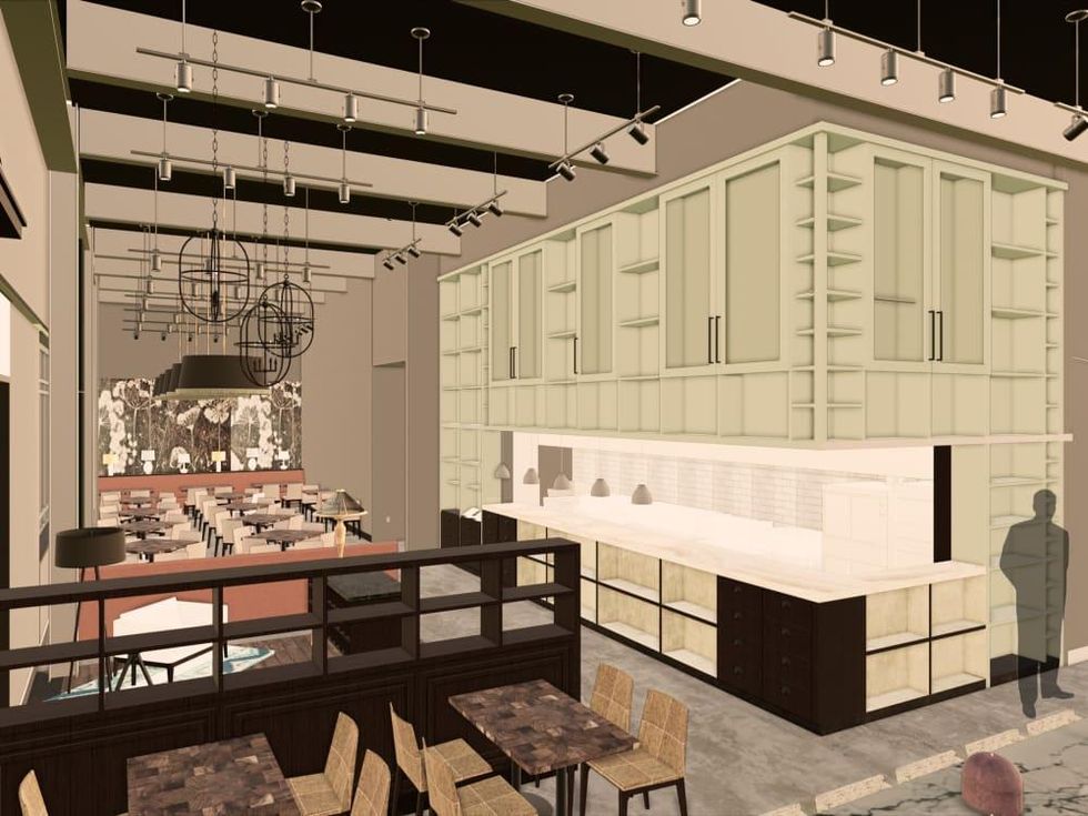 Jonathan's the Rub Memorial Green interior rendering