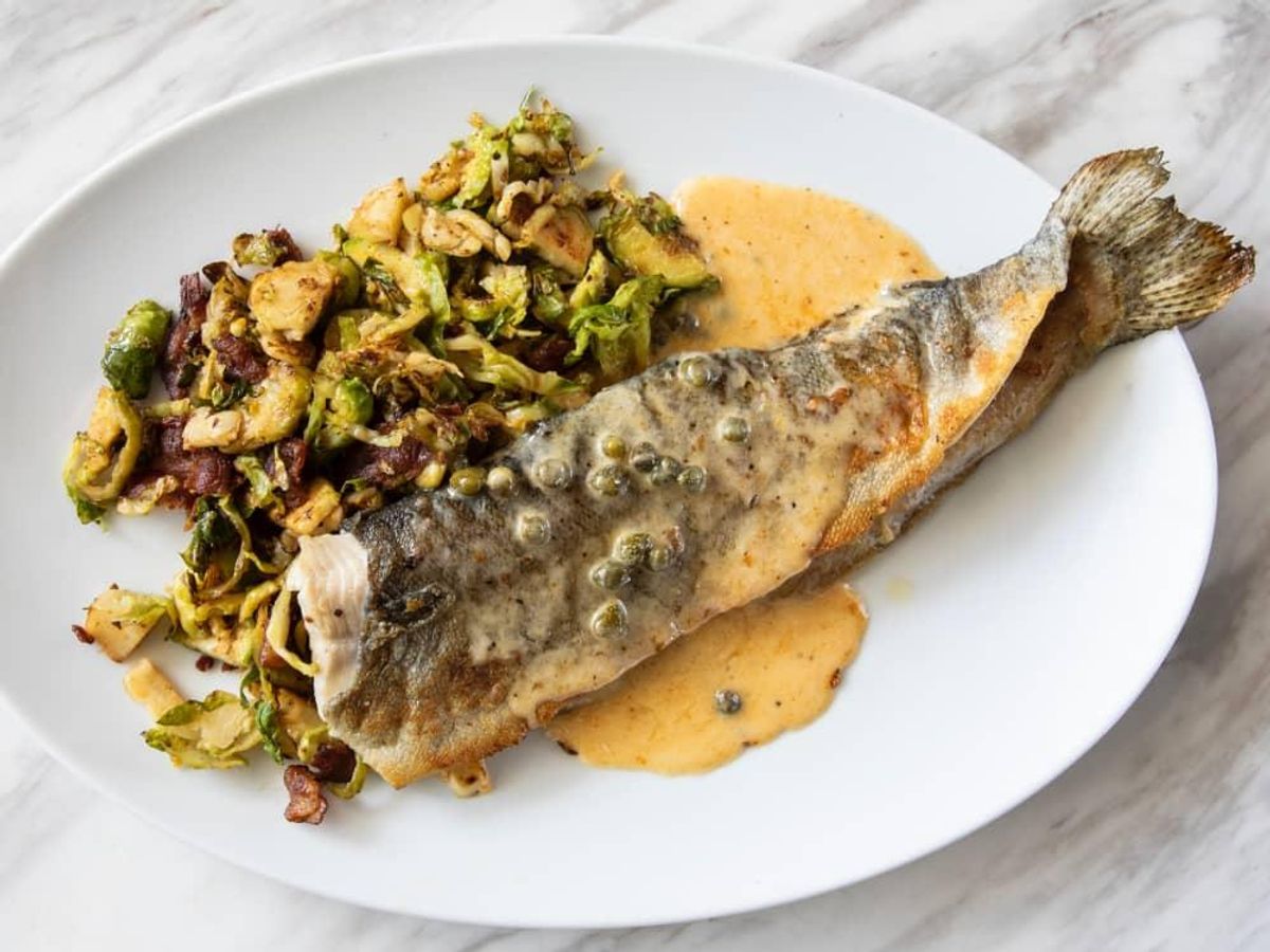 Rainbow trout with caper butter. CultureMap Houston