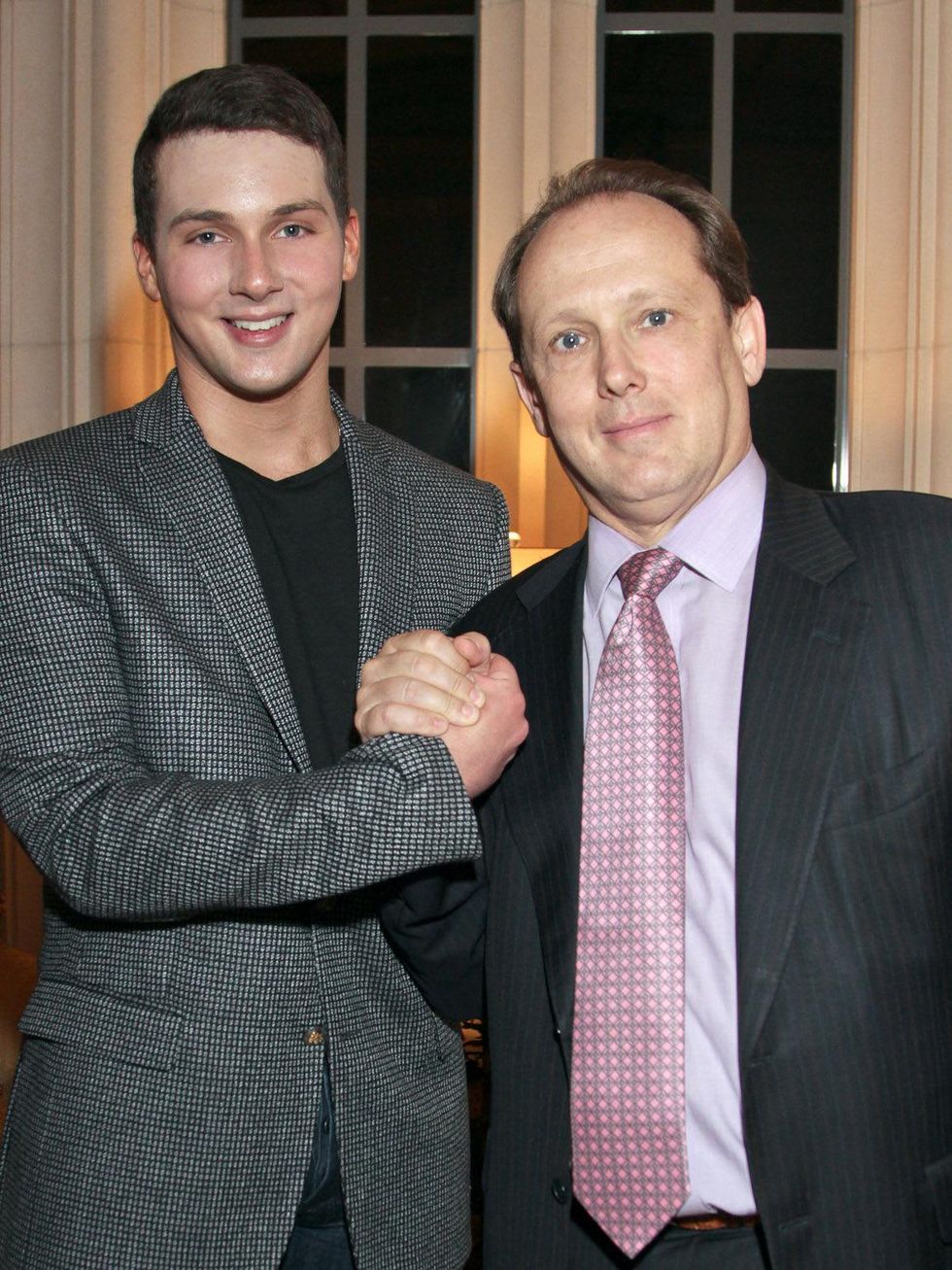 Jonathan Tinkle, left, and Franco Valobra at the Jonathan Blake Fashion Show October 2013