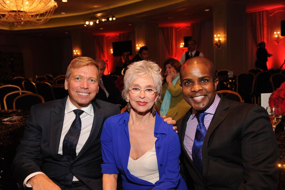 Jonathon Glus, from left, Rita Moreno and Alton LaDay at the Houston Arts Alliance event with Rita Moreno May 2014