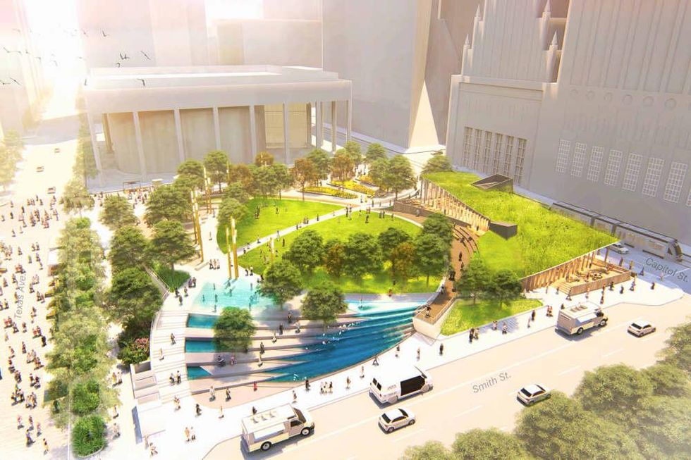 Jones Plaza redevelopment aerial