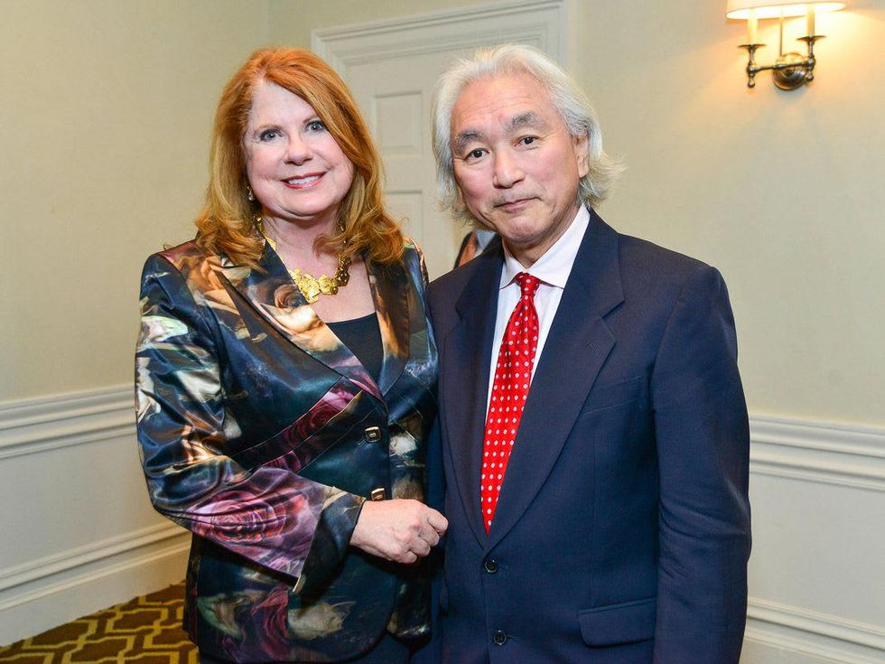 Joni Baird and Michio Kaku at the Center for Houston's Future dinner October 2013