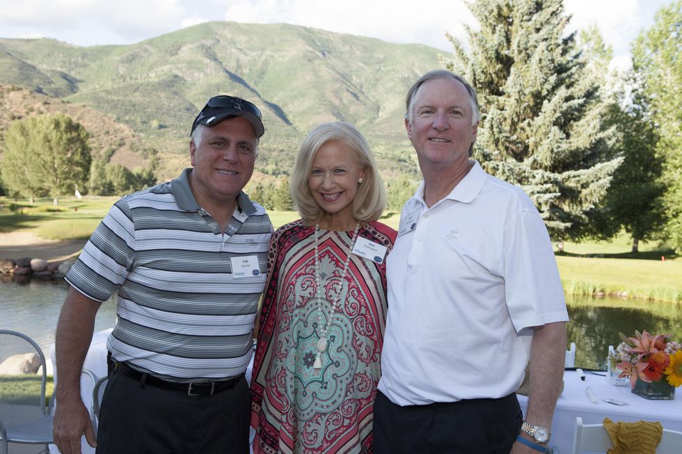 Jorge Benitez, from left, with Pam and Paul Thompson Houston Methodist in Aspen July 2014