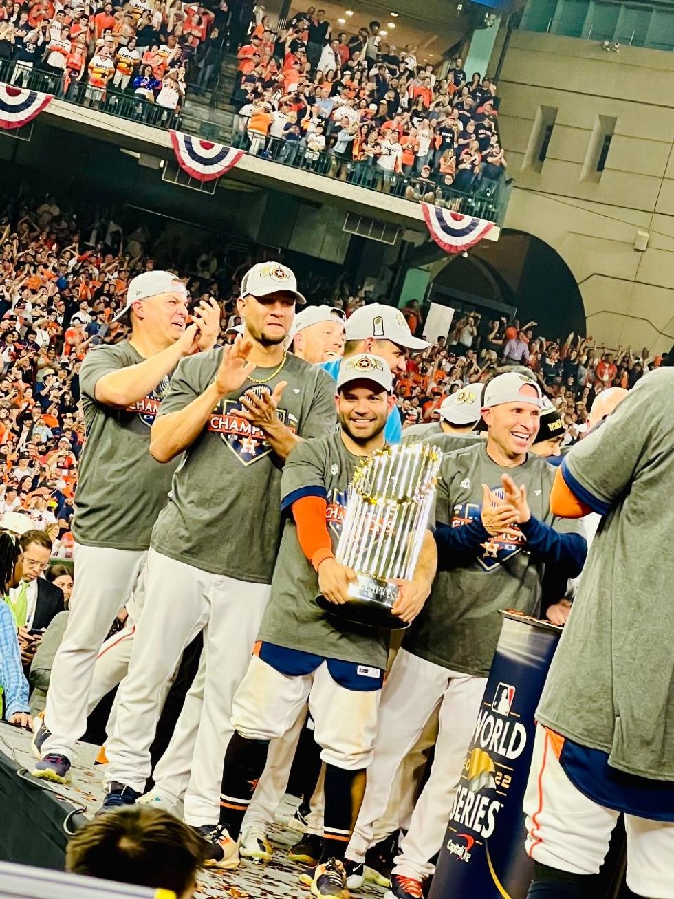 Jos\u00e9 Altuve World Series 2022 trophy