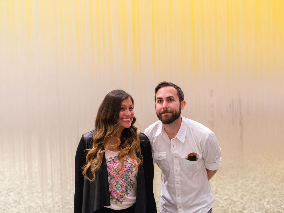 Joseph Grahan and Iliana Rodrigez at the Art Crowd Soto at the MFAH June 2014