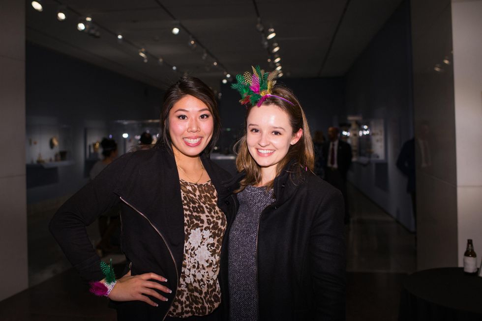 Josephine Nguyen, left, and Dasha Tikhomirova at the MFAH Art Crowd Party November 2014