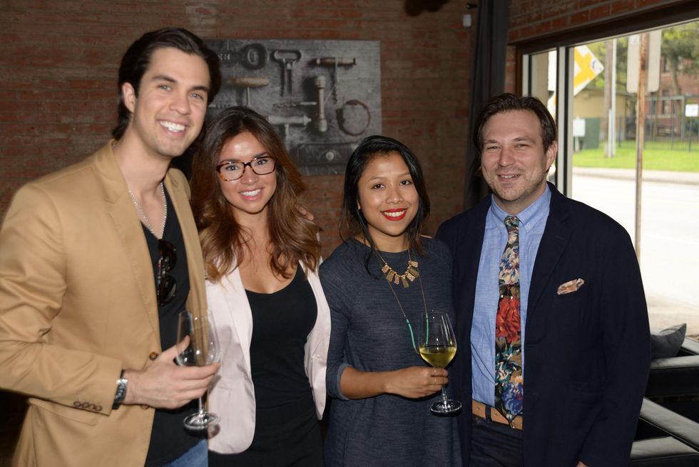 Joshua Ibarra, from left, Tiffany Guillen, Ecky Prabanto and David Buehrer at the Urban Wild of Memorial Park Conservancy's Launch Party March 2015