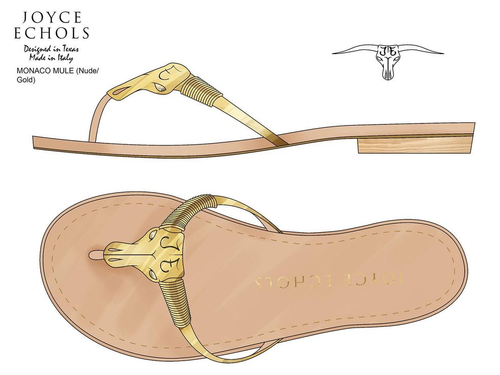 Joyce Echols shoes June 2014 MONACOMULE_nude-gold_0