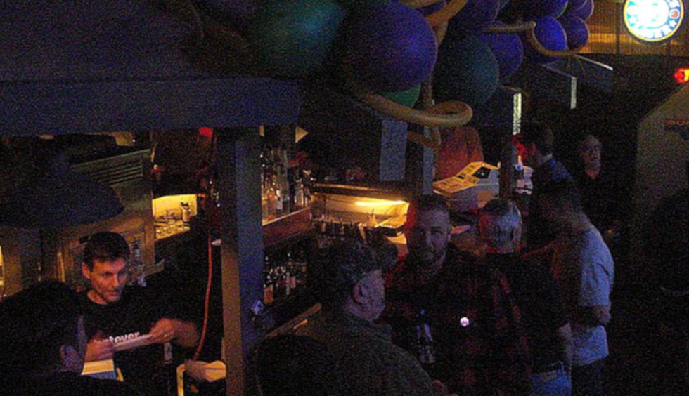 JRs gay bar interior with crowd