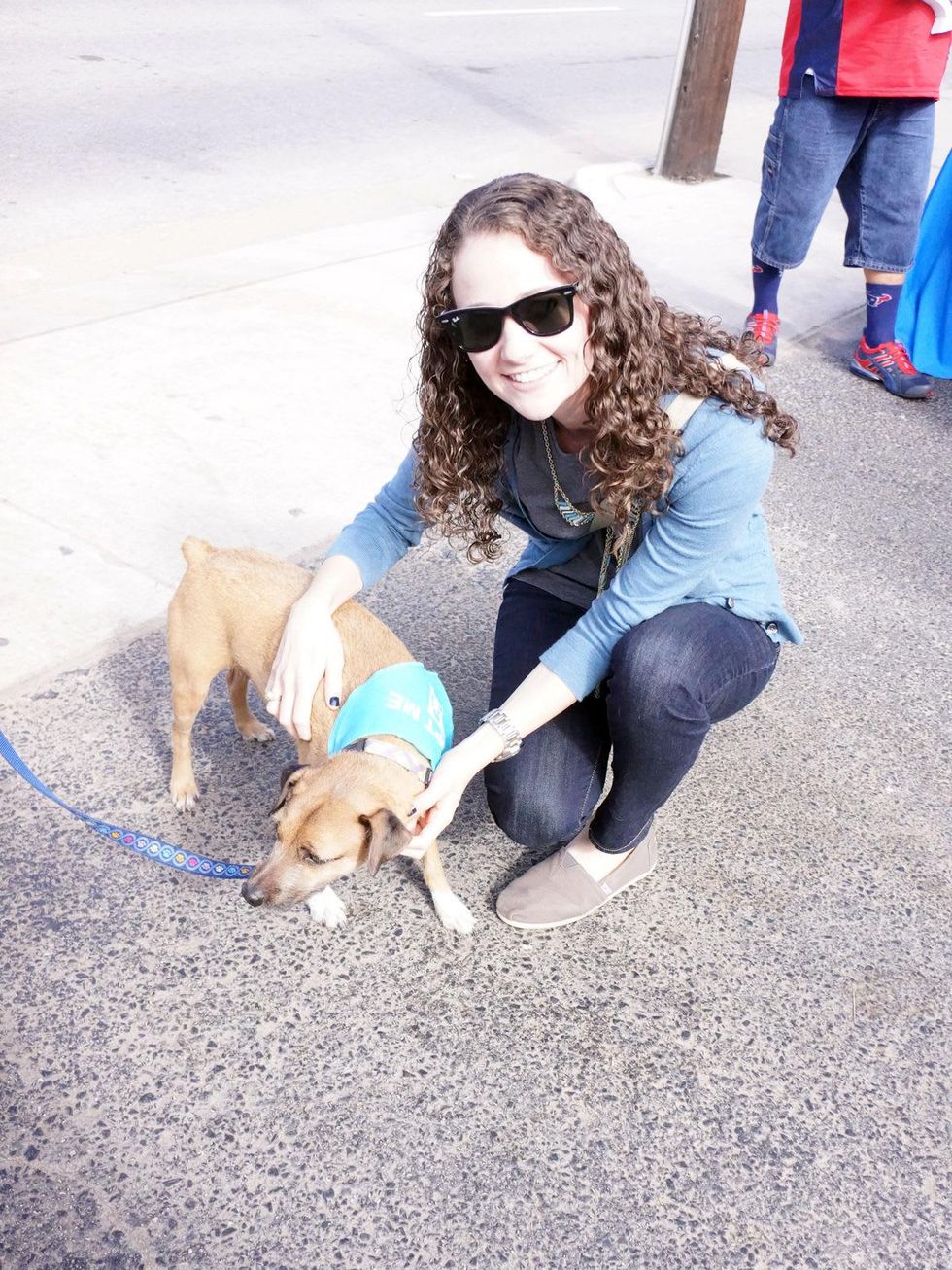 Julia Giordano at Friends for Life Texans TAILgate party November 2013