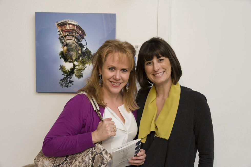 Julie Authier, left, and Crista Hanser at Art on the Avenue November 2013