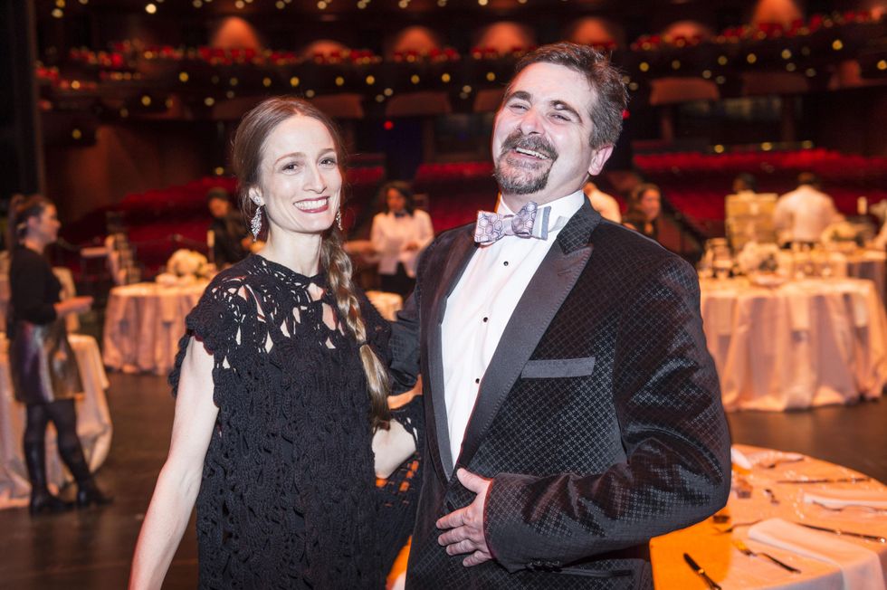 Julie Kent and Stanton Welch at the Houston Ballet Jubilee of Dance Onstage Dinner December 2014
