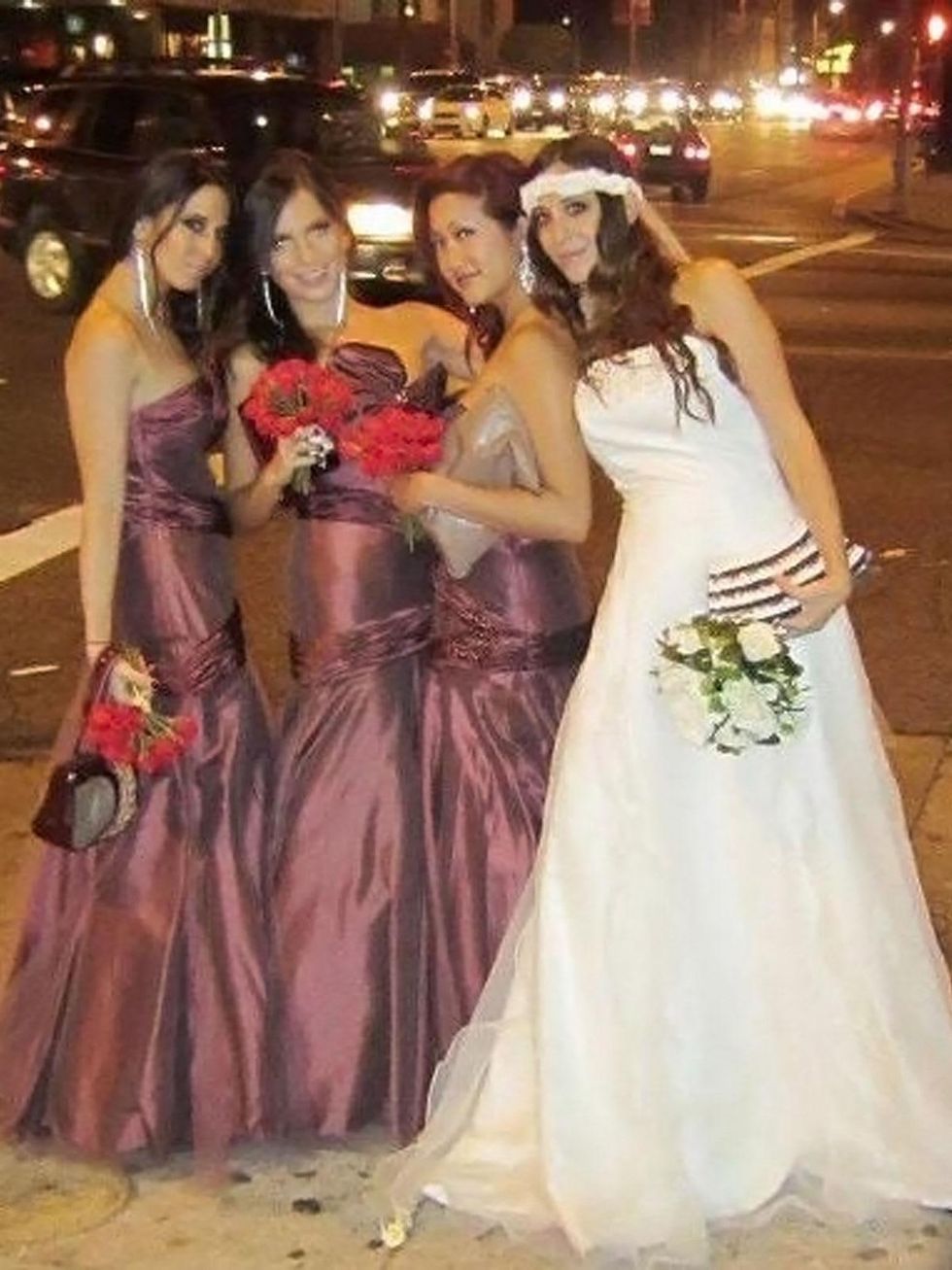 Julie Weiner, from left, Jean Thorsen, Larina Chen and Jessica Weiner Wonderful Weddings Always a Bridesmaid February 2014