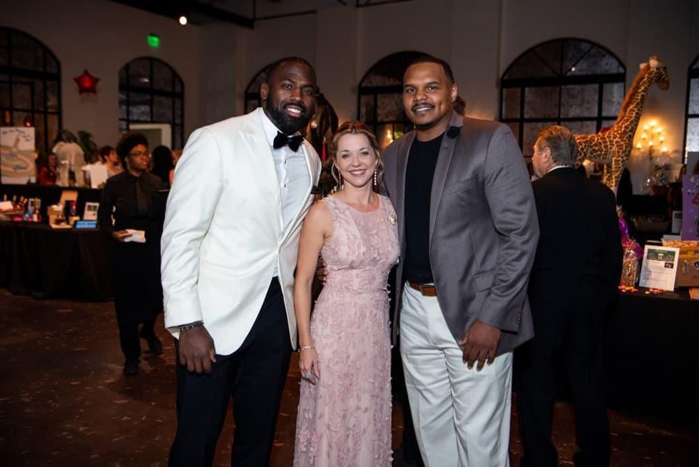 Jungle Book Gala 2019 Whitney Mercilus, Julie Finck, and Chester Pitts