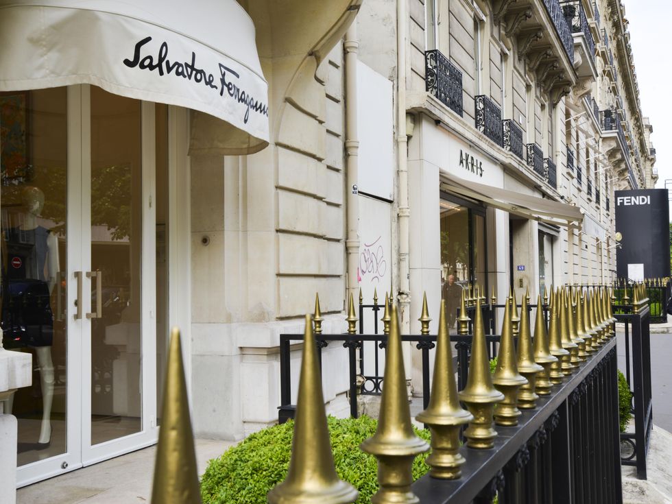 Giorgio Armani fashion luxury store in avenue Montaigne in Paris