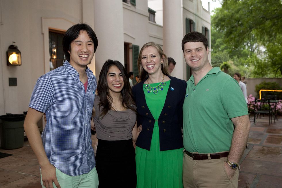Justin Kwan, from left, Vicci Faz and Lauren and Kevin Hirschberg at Bayou Bend's Bubbly on the Bend April 2014