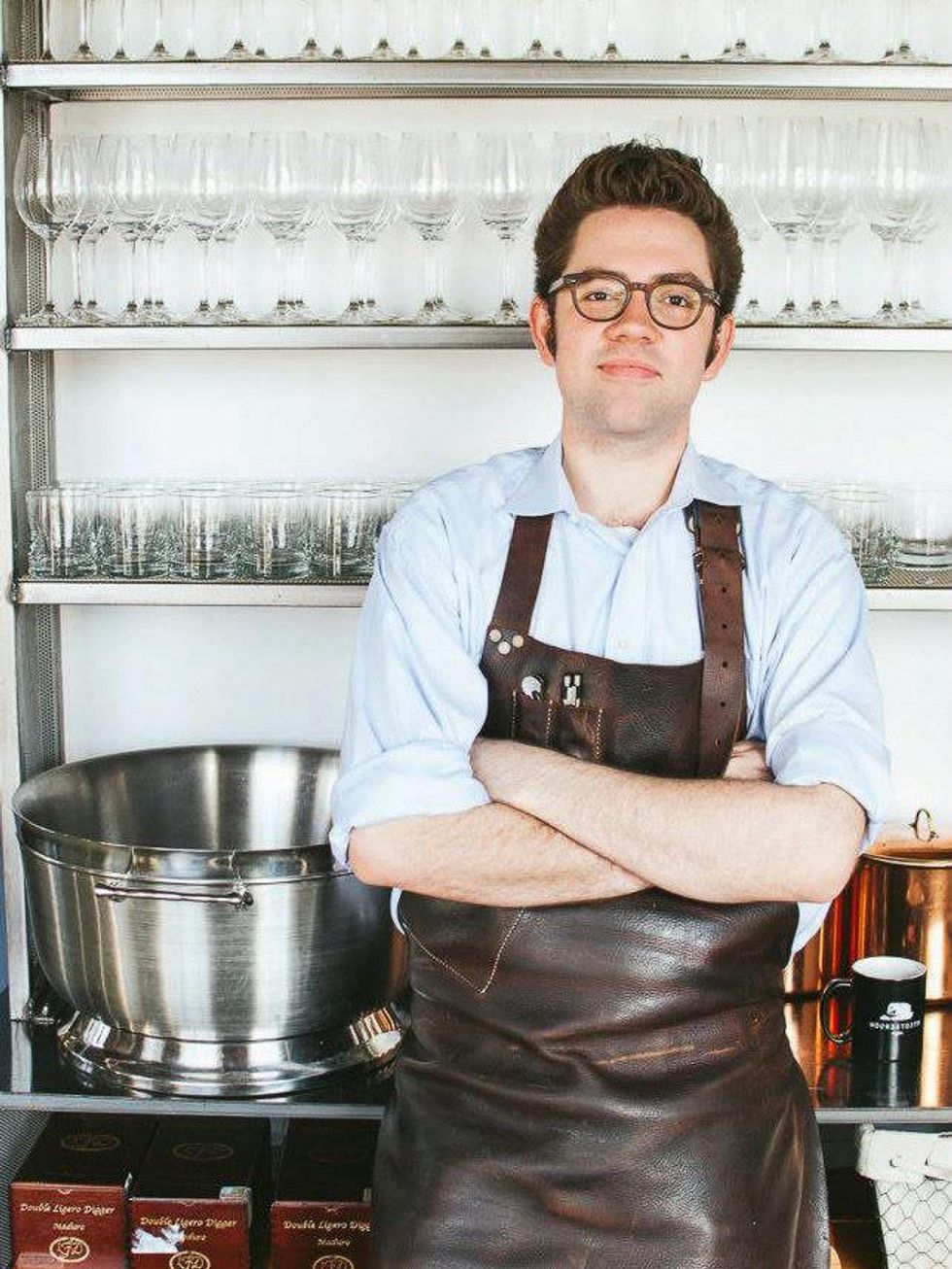 Justin Vann at his former post as Oxheart sommelier