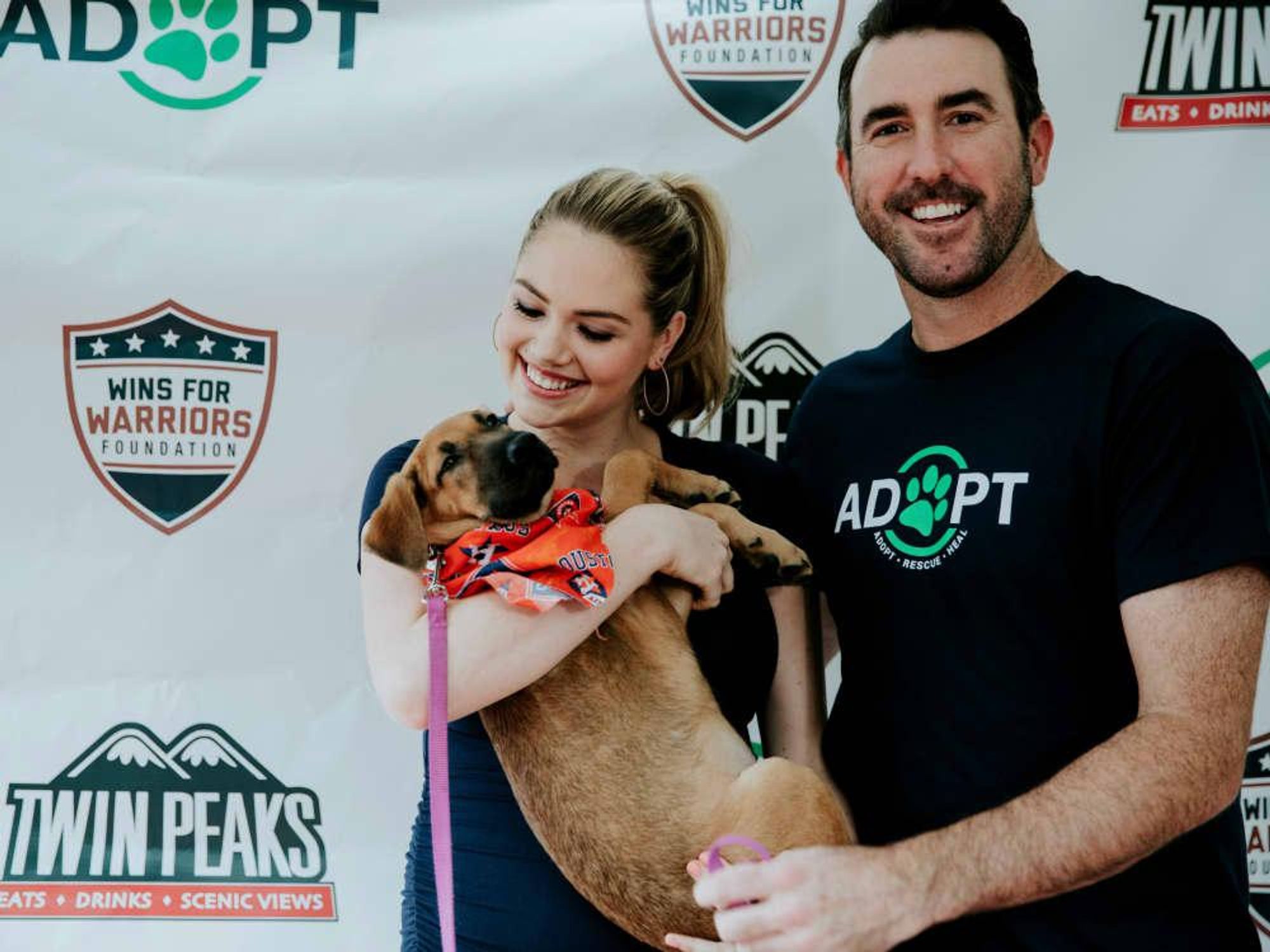 Justin Verlander Kate Upton dog adoption Minute Maid Park