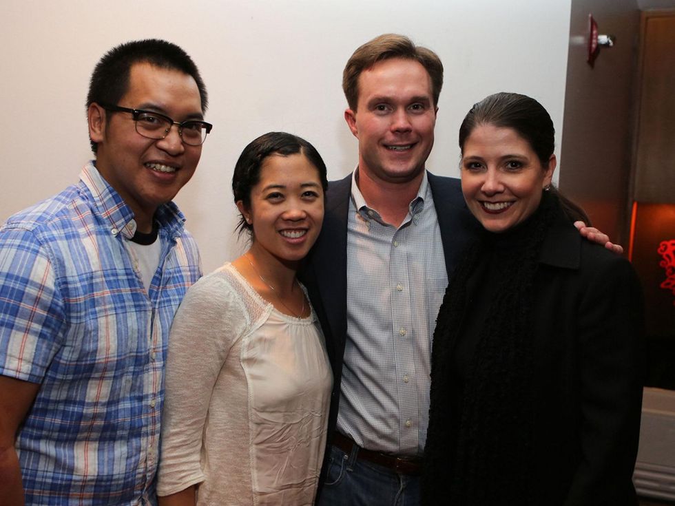Justin Yu, from left, Karen Man and Bob and Paige Martin at the Alley Young Professionals holiday party December 2013