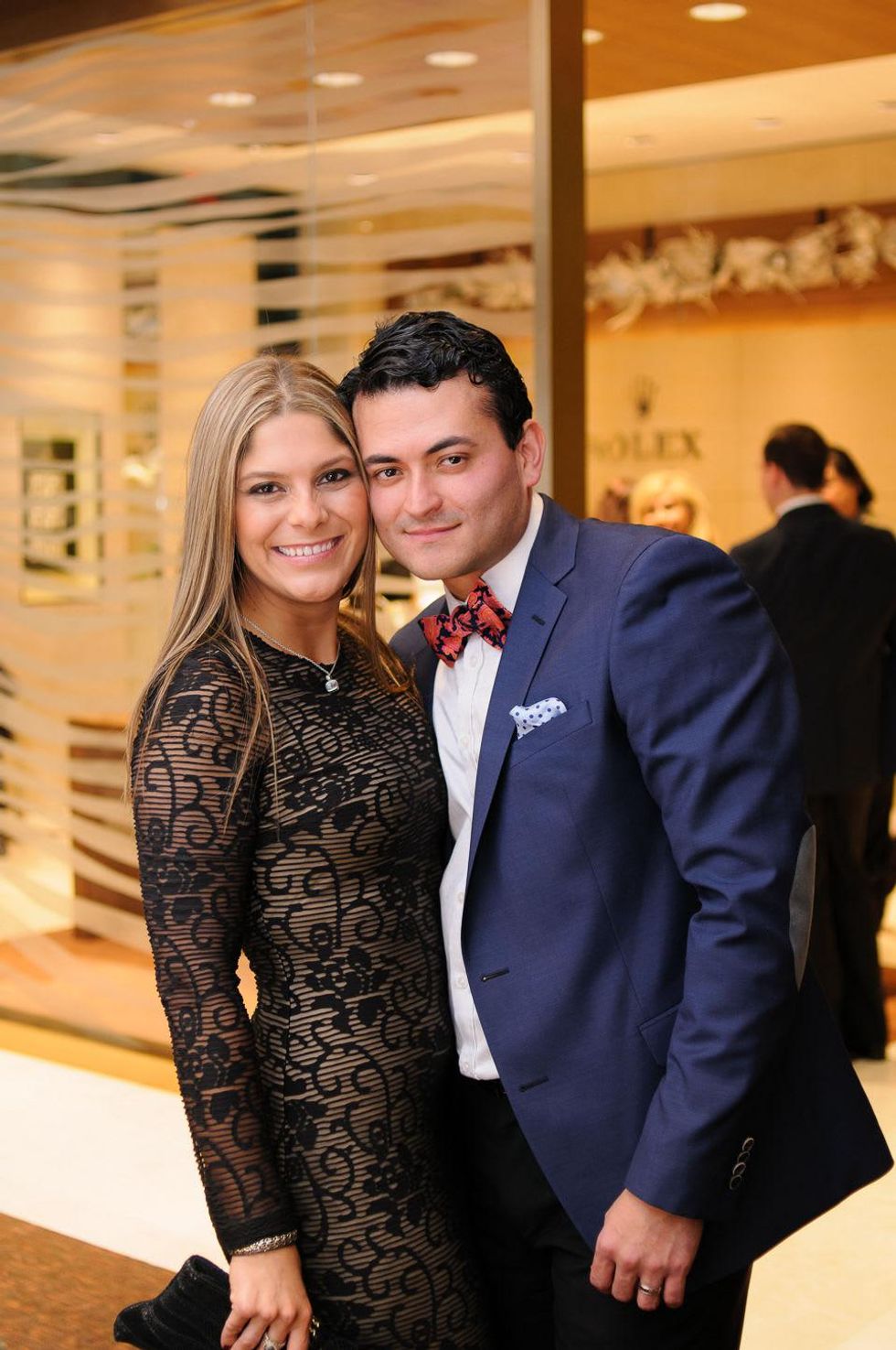 Karen and Santiago Mora at the Thomas Markle Jewelers grand opening at Gateway Memorial City December 2014