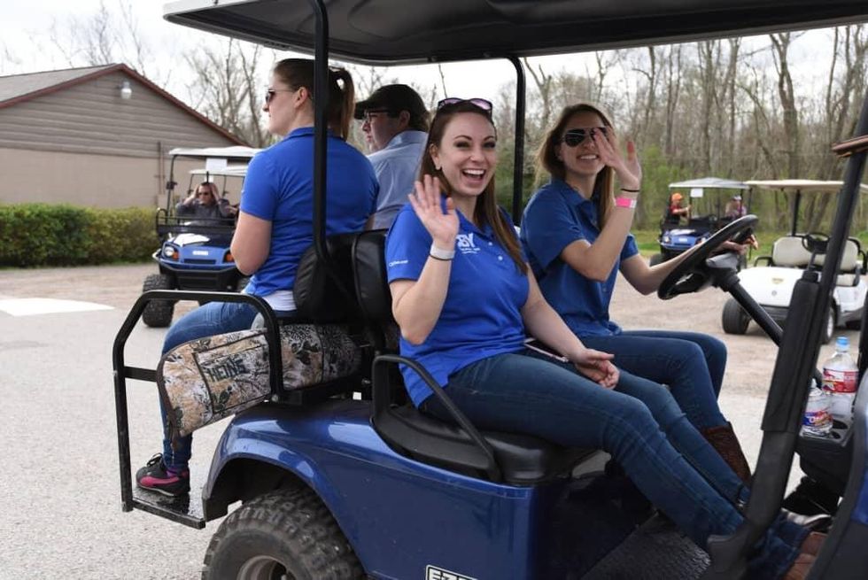 Kari Bosien and friends at Memorial Hermann Clay Shoot
