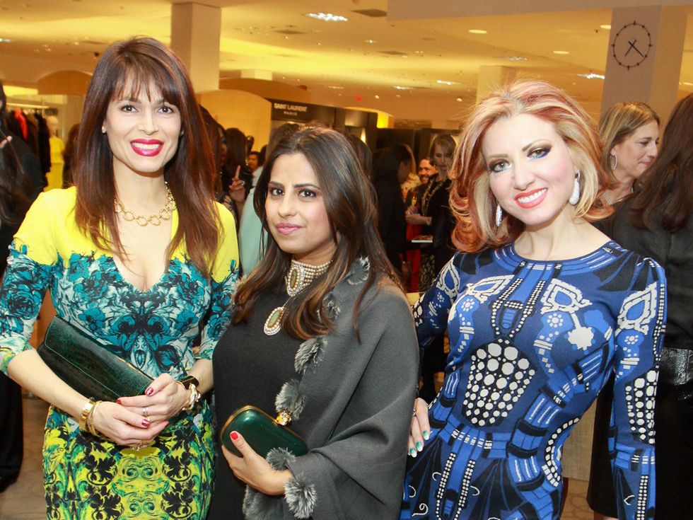 Karina Barbieri, from left, Ruchi Mukherjee and Yasmine Haddad at Best Dressed