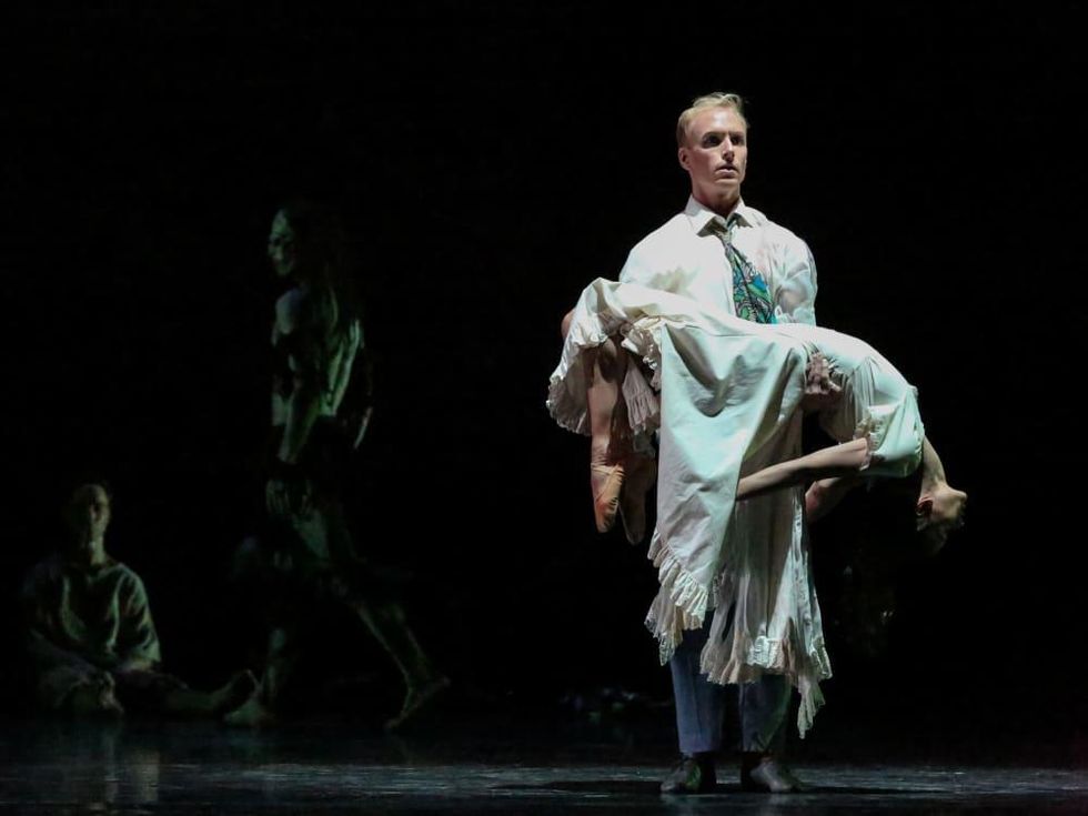 Karina Gonzalez and Christopher Gray in Houston Ballet's Ghost Dances