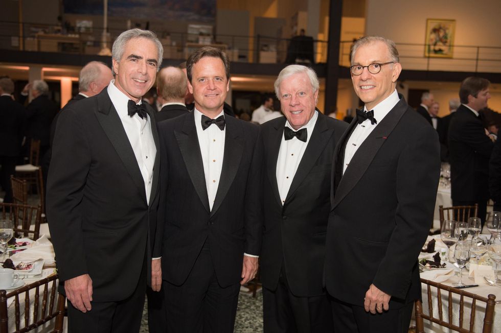 Karl Stern, from left, Christopher Gardner; Rich Kinder and Gary Tinterow at Museum of Fine Arts Houston MFAH One Great Night November 2014