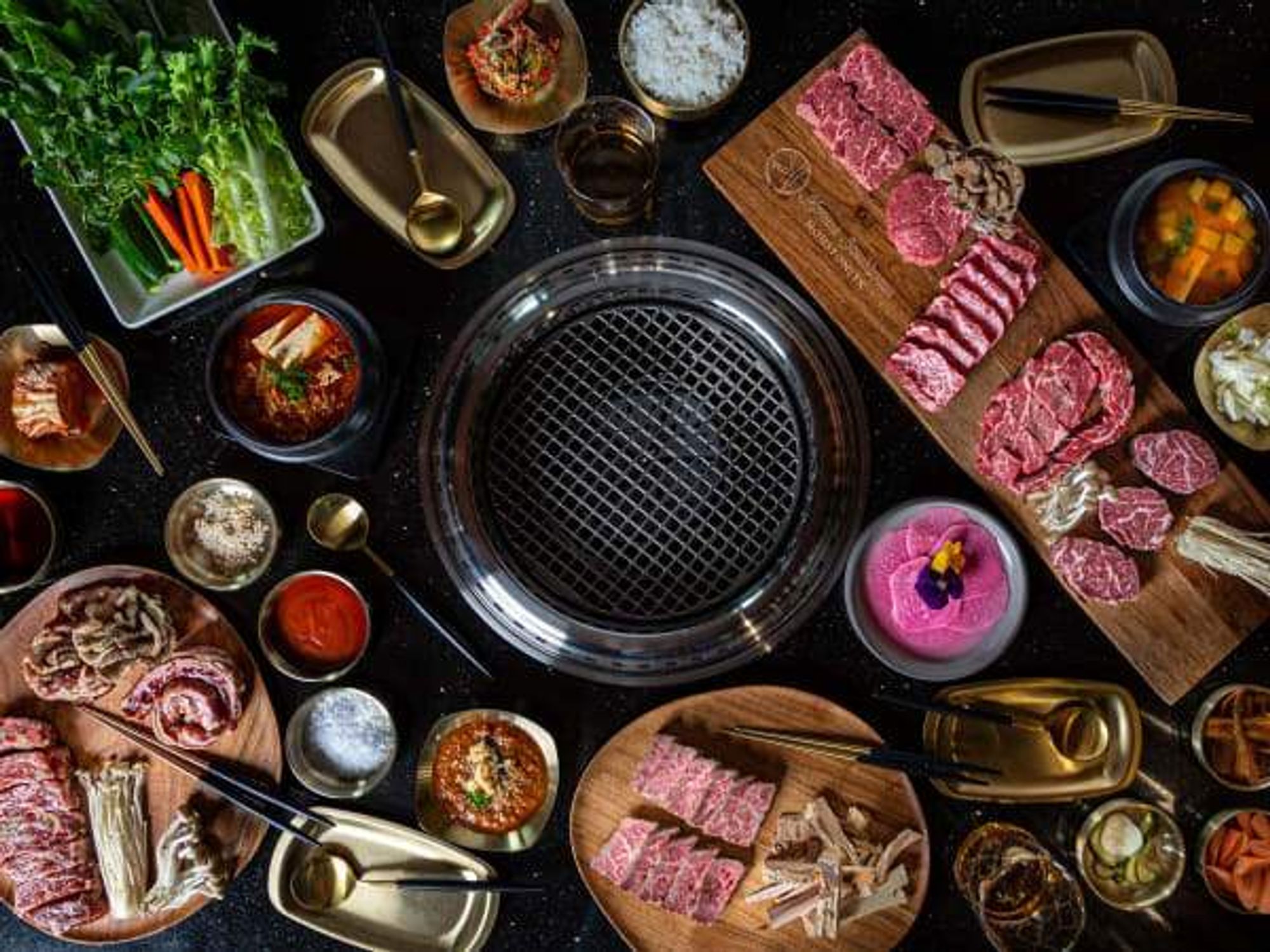 Karne Korean steakhouse spread