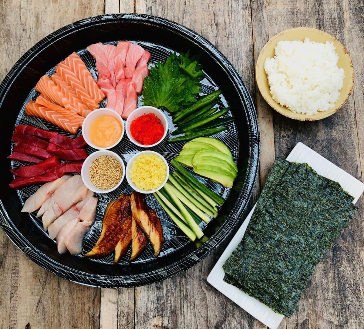 Kata Robata is offering a hand roll kit. - CultureMap Houston