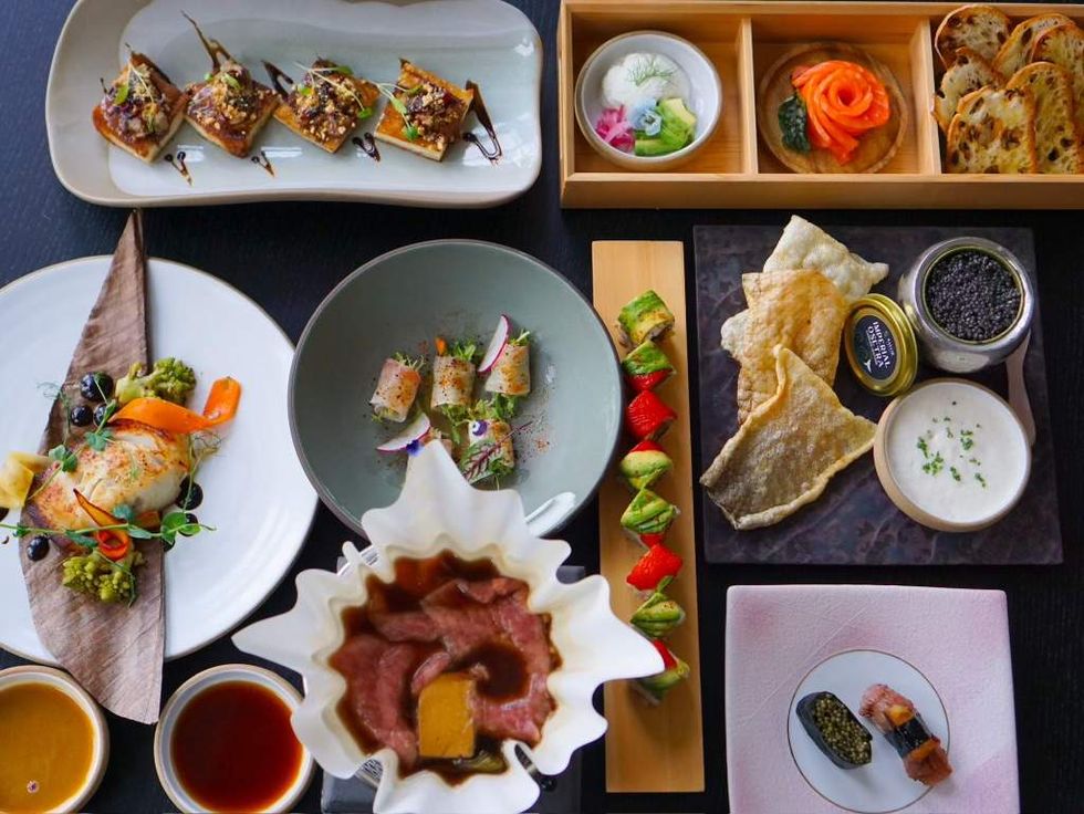 Katami restaurant food spread