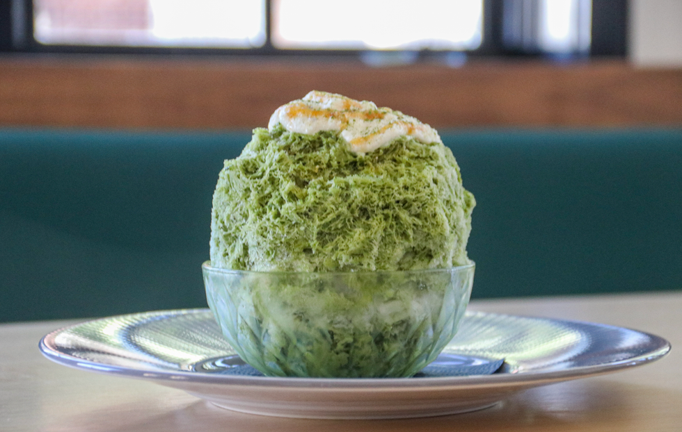 Katami's sundae is made with Japanese shaved ice
