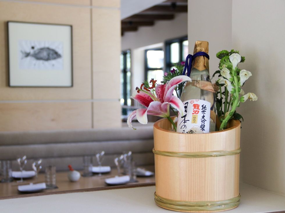 Katami sake bottle
