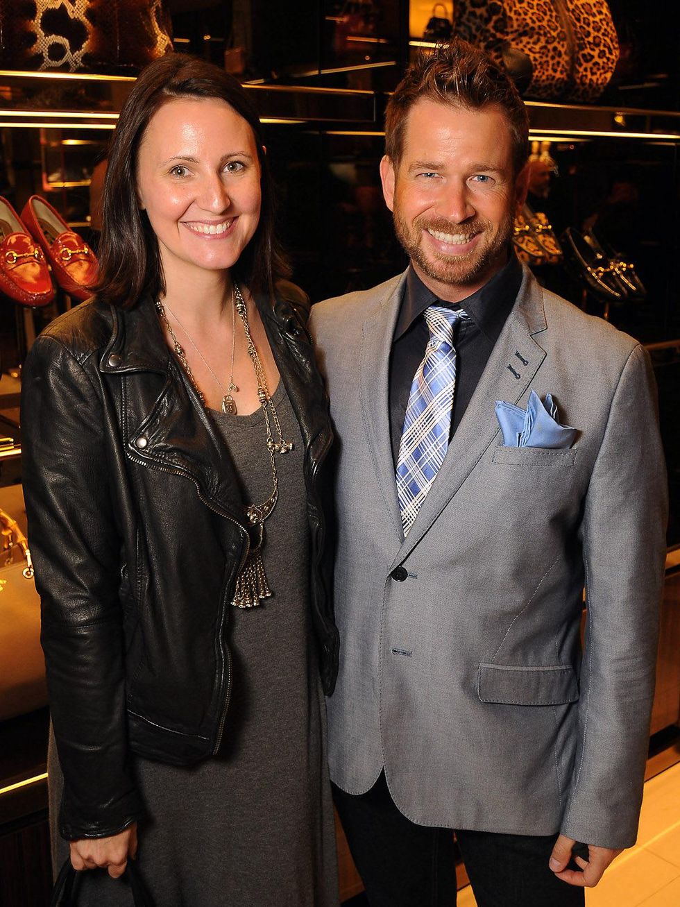 Kate Stukenberg and Jeff Shell at the Gucci Alley Theatre cocktail party October 2013