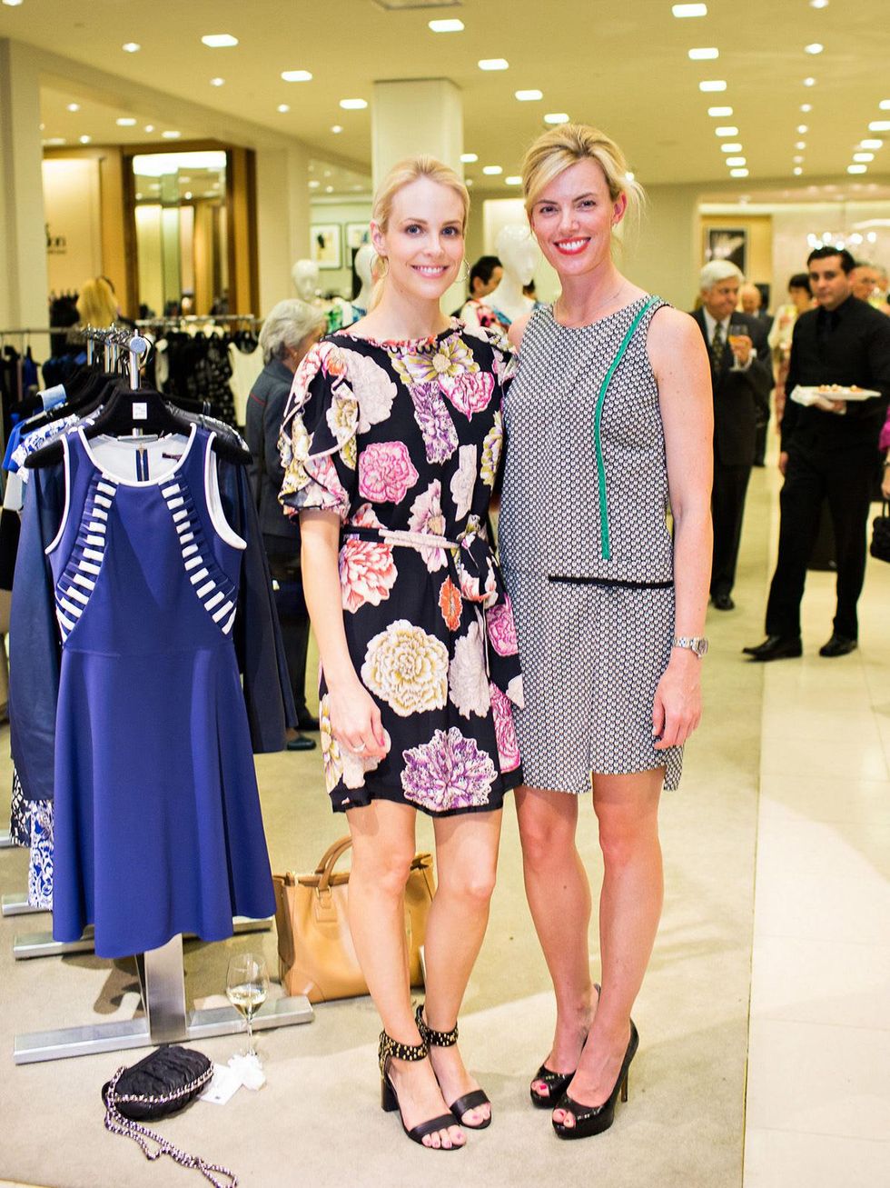 Kathleen Jennings, left, and Katie Flaherty at the Houston Symphony Retrospective Exhibit event March 2014
