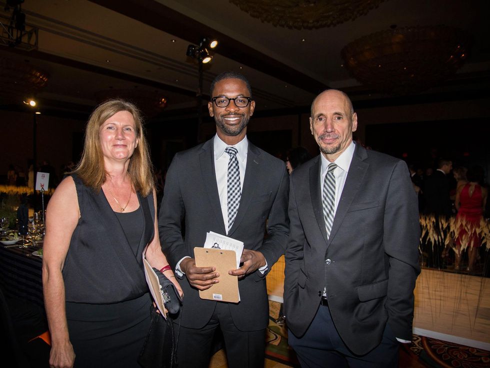 Kathrin Brunner, from left, Ben Crawford and Albert Pope at the Rice Design Alliance Gala November 2013