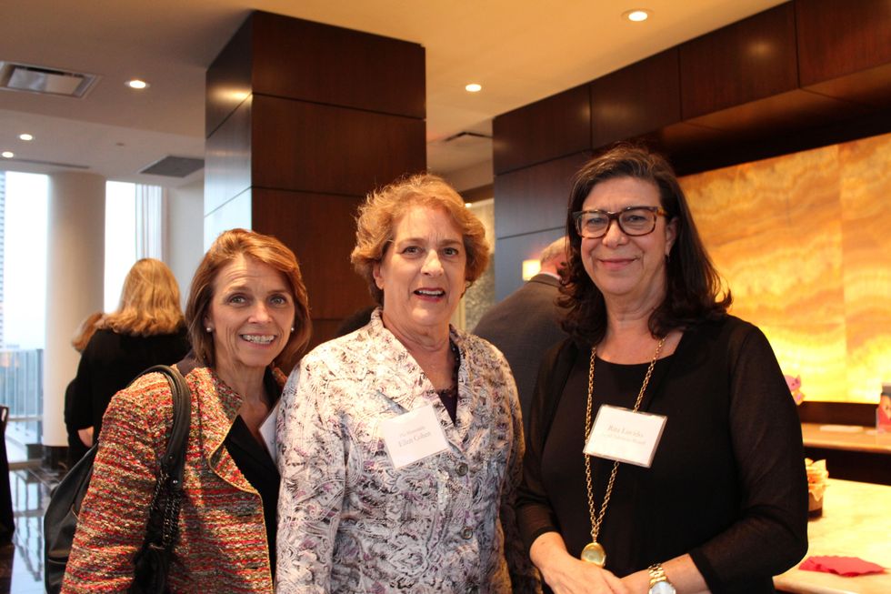 Kathryn McNiel, from left, Ellen Cohen and Rita Lucido at the Jane's Due Process fundraiser February 2015
