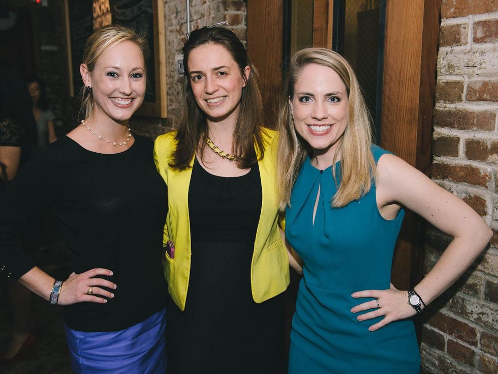 Katie Chachere, from left, Anna Kuperstein and Kristin Kruse at the Houston Symphony Young Professionals Backstage kick-off party