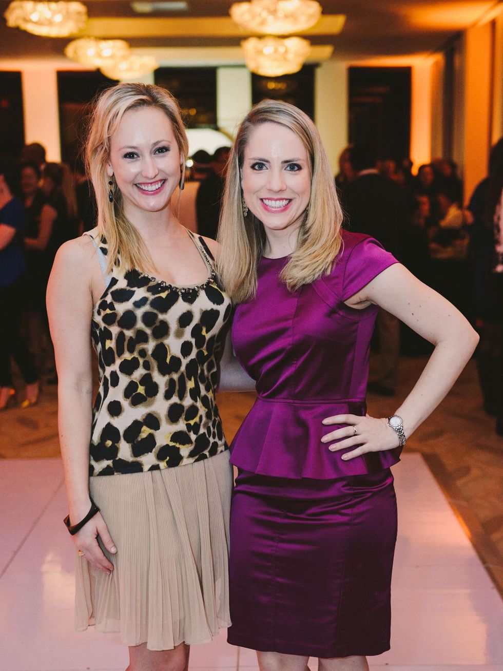 Katie Chachere, left, and Kristin Kruse at Houston Symphony Young Professionals Backstage's Luck be a Lady event November 2013