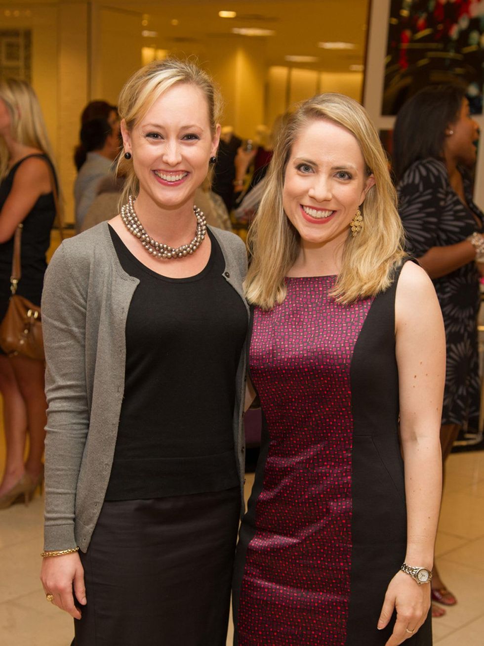Katie Chachere, left, and Kristin Kruse at the Alley Young Professionals event October 2013