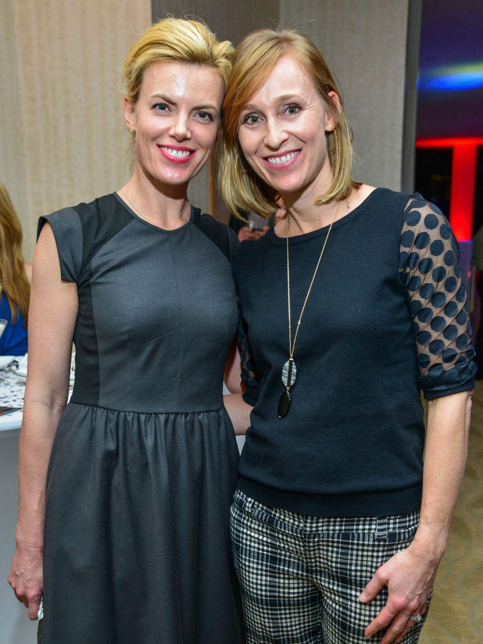 Katie Flaherty, left, and Christa Nichols at the Young Professionals Backstage party January 2014