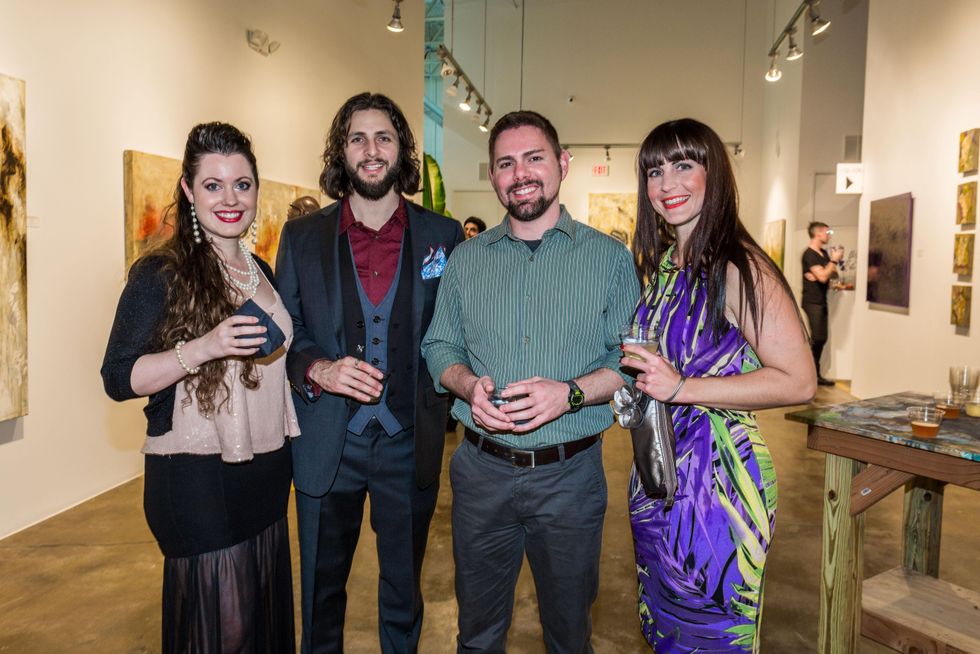 Katie Gray, from left, Justin Garcia, Mark Canady and Briana Roy at Justin Garcia presents 7 Unlayered October 2014