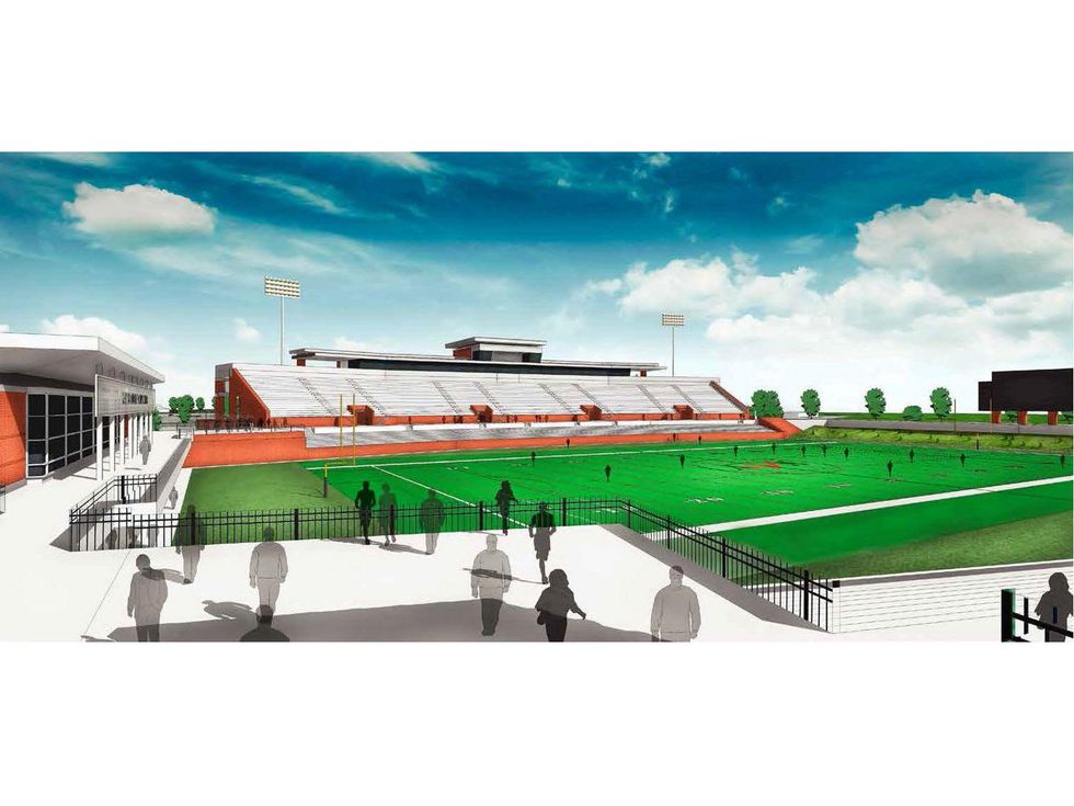 Katy football stadium rendering of field
