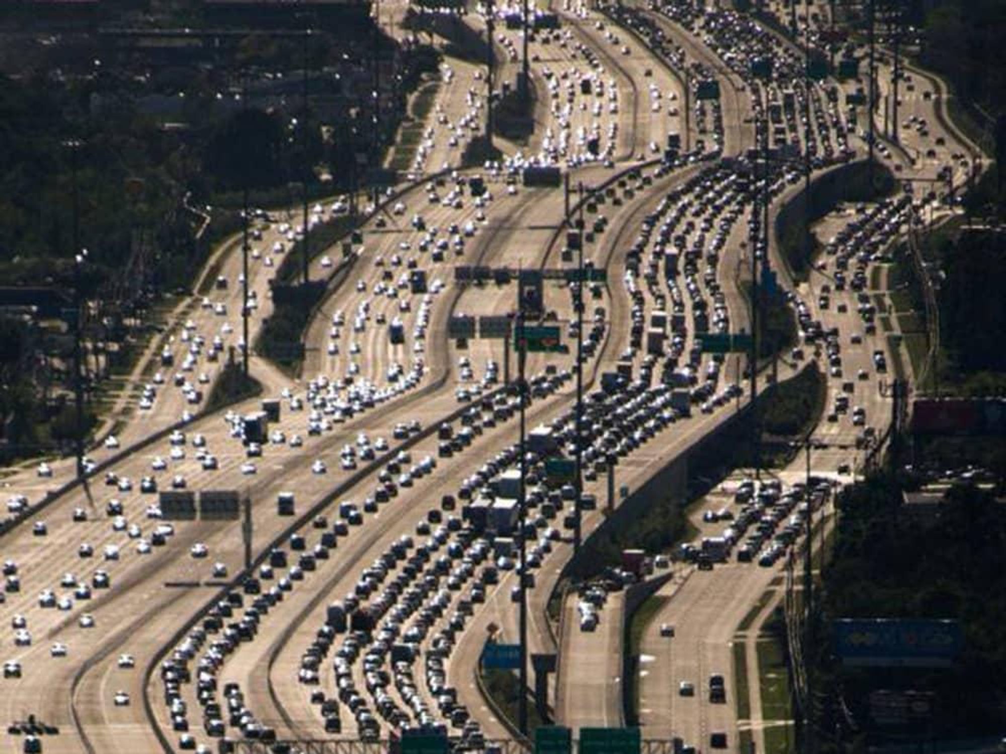 Katy Freeway highway Interstate 10 traffic traffic jam March 2014