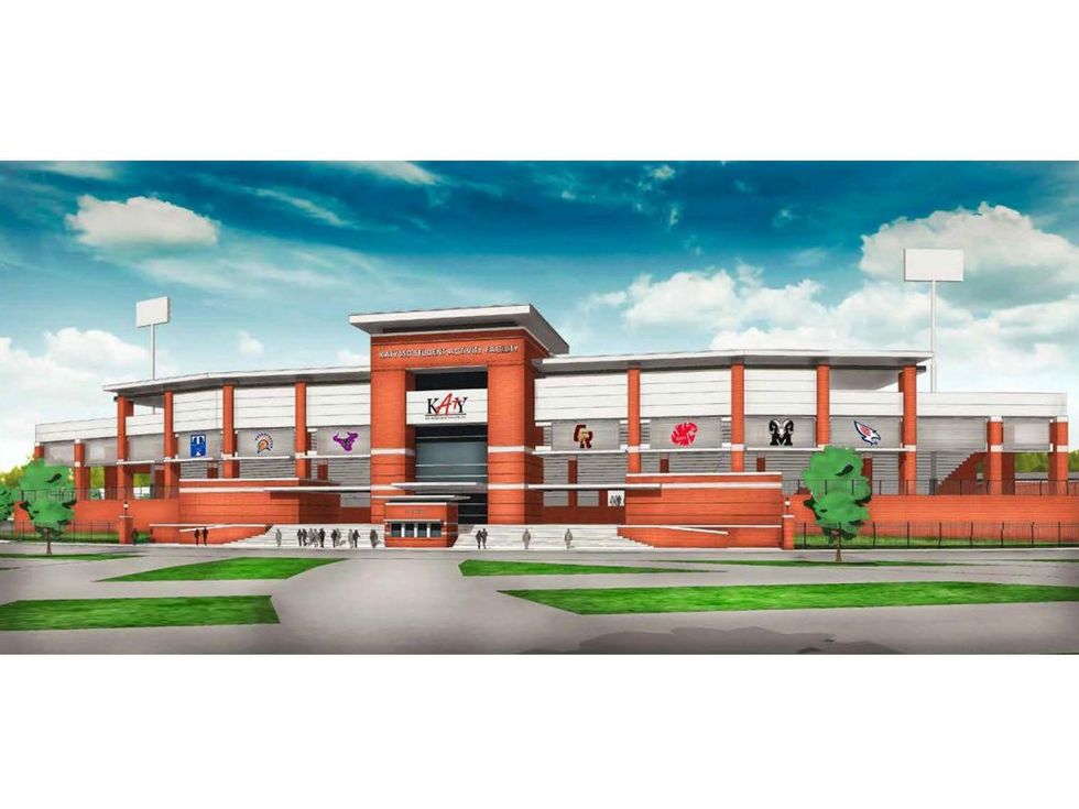 Katy stadium proposal front of stadium rendering October 2013
