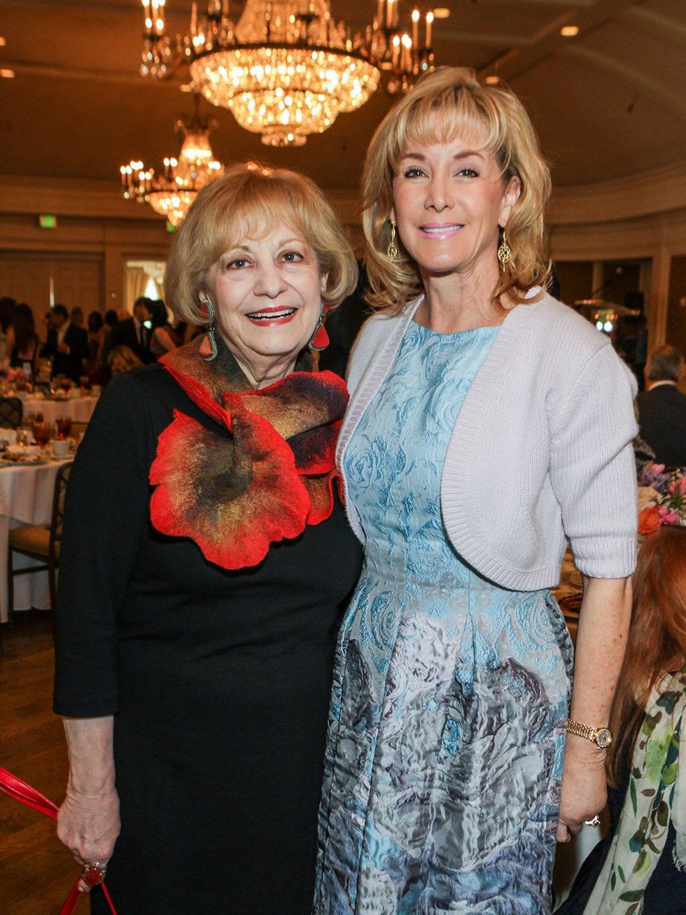 Kay King, left, and Sheridan Williams at the Passion for Fashion luncheon March 2014