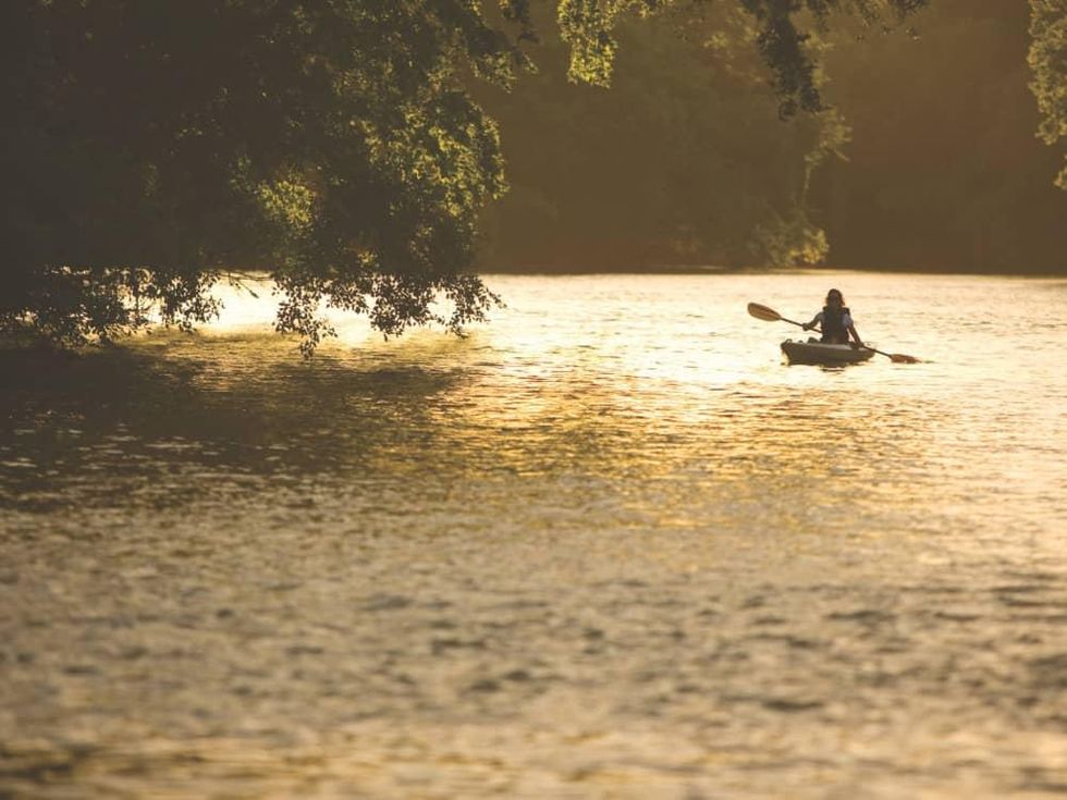 kayaking at Hyatt Regency Lost Pines resort